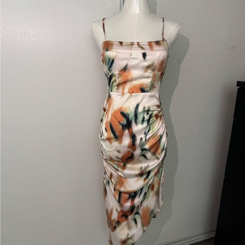Shein- multicolor side slit dress